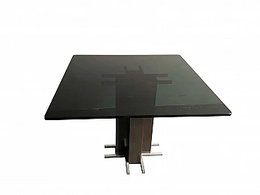 Table with smoked glass top, 70s