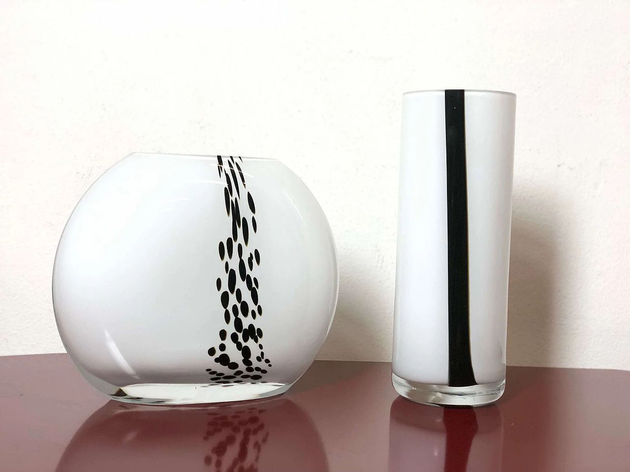 Pair of Murano glass vases Nason by Moretti, 1970s 1282933