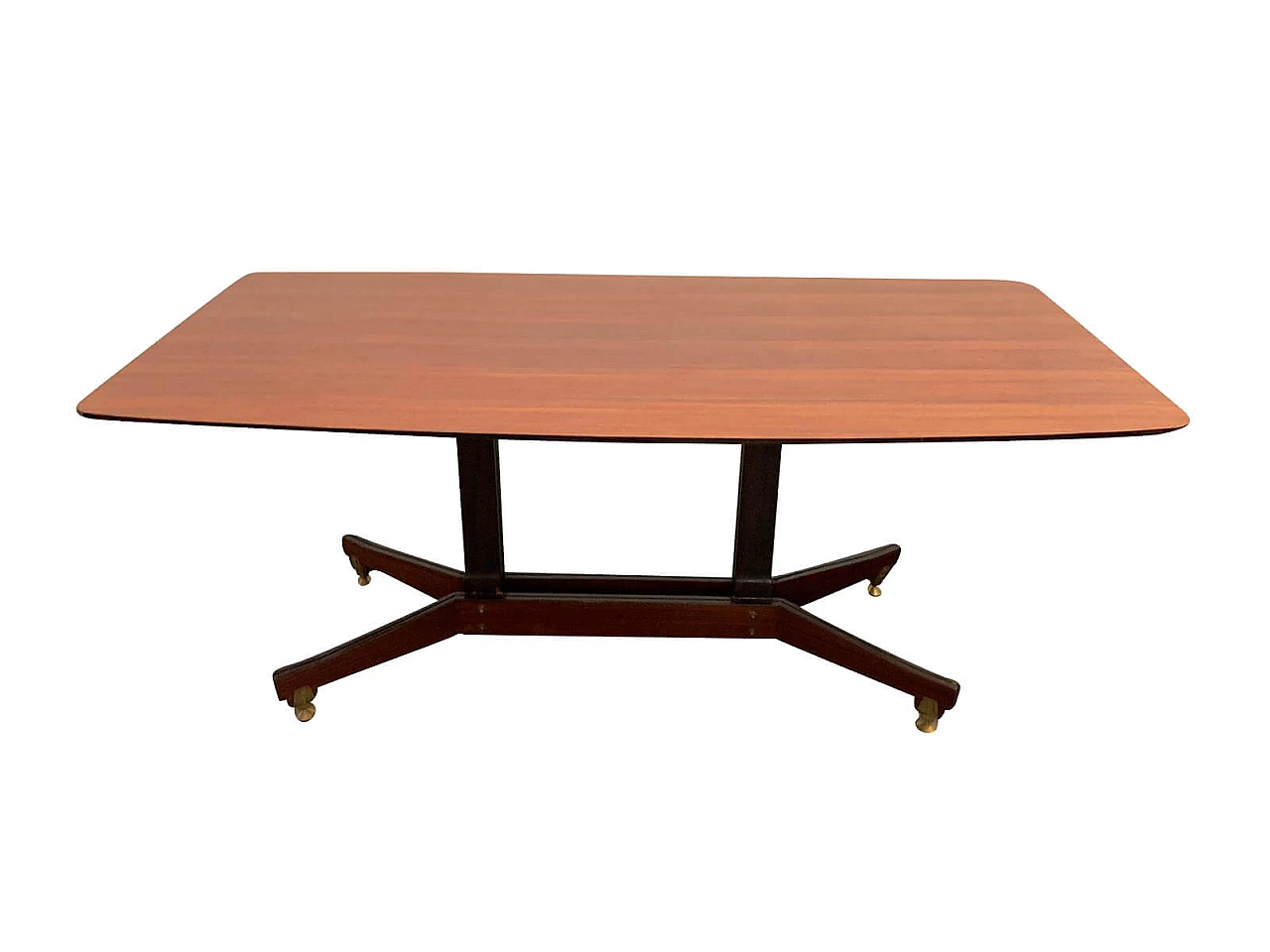 Tavolo in palissandro con piedini regolabili e dettagli in ottone 1282948