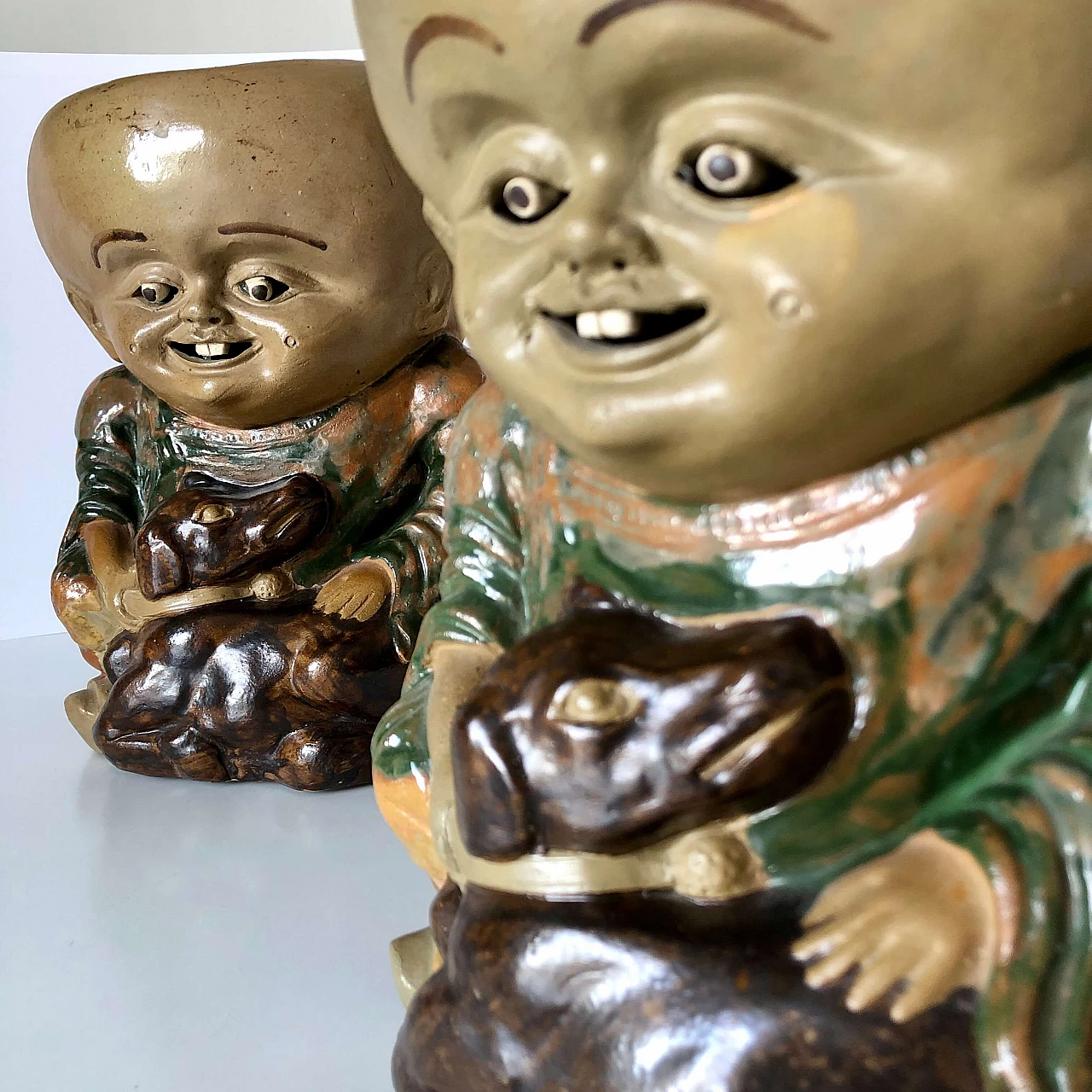 Pair of stoneware Cio Cio San vases by manifattura Chini, circa 1915 1283618