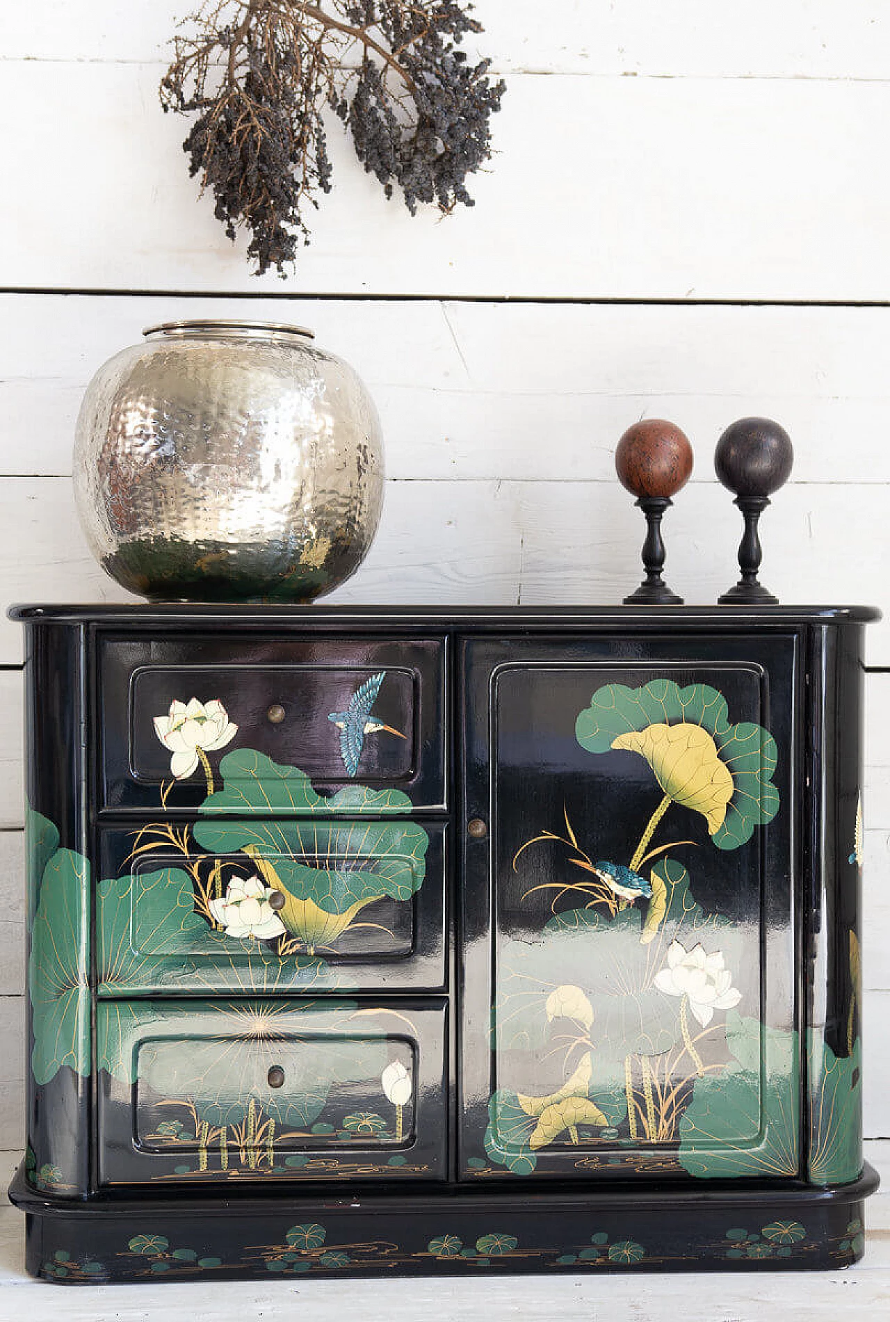 Pair of marbled spheres with pedestals, 1950s 1283682