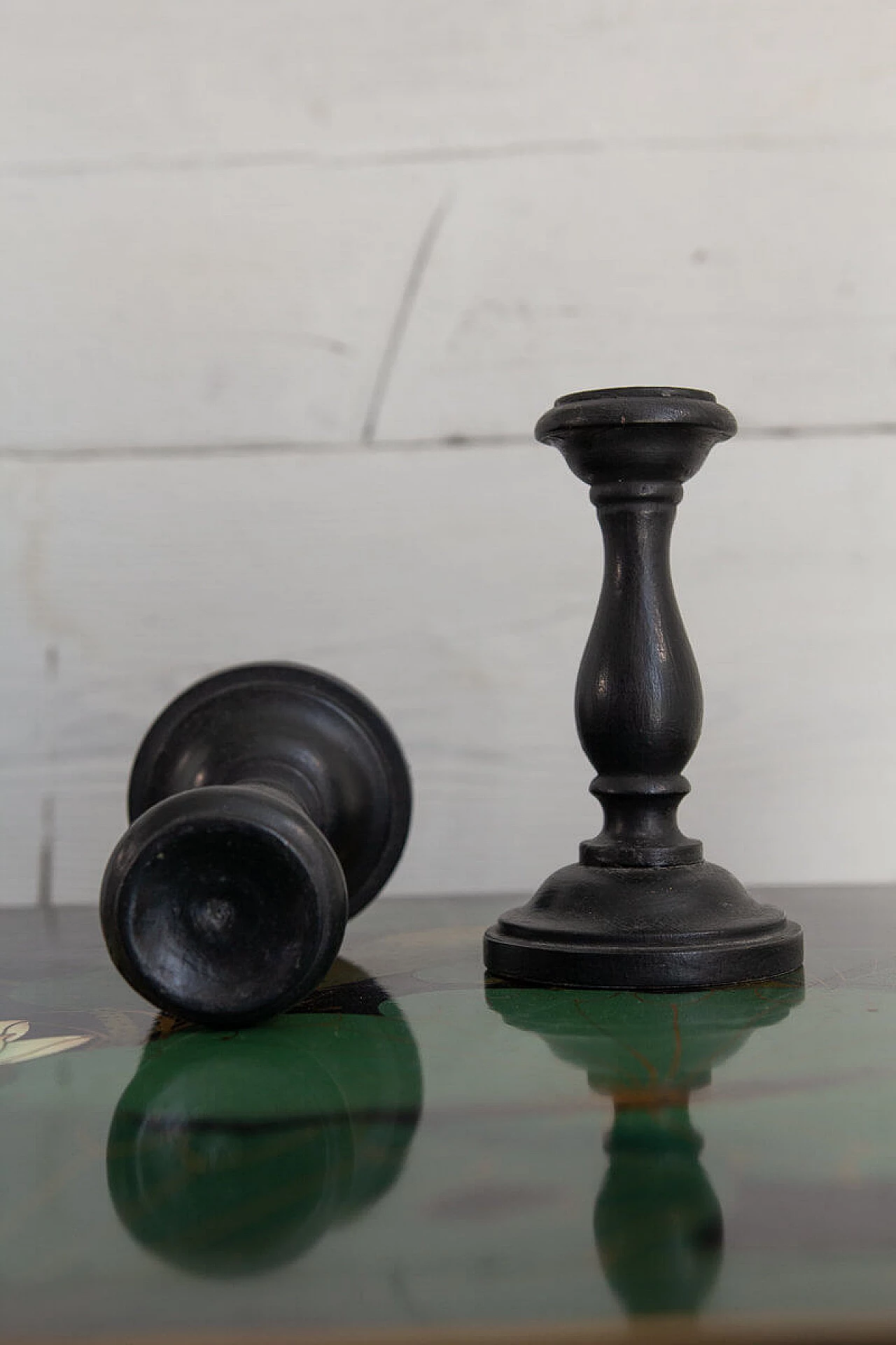 Pair of marbled spheres with pedestals, 1950s 1283686