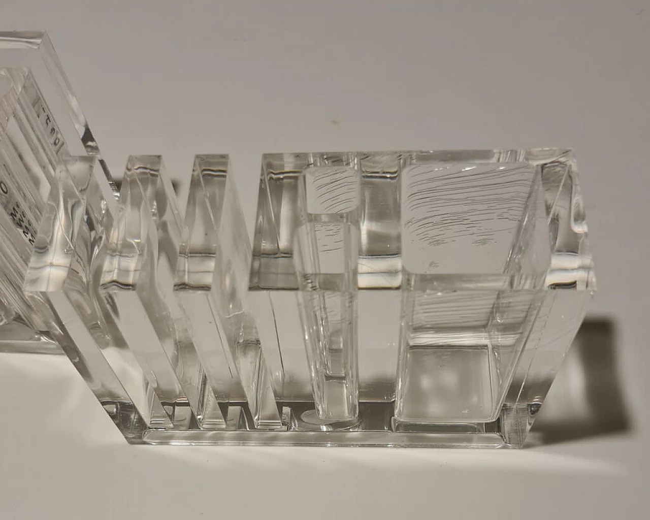 Organizer scrivania lucite Space Age Guzzini, Manlio Ciocca  anni '70 1283964