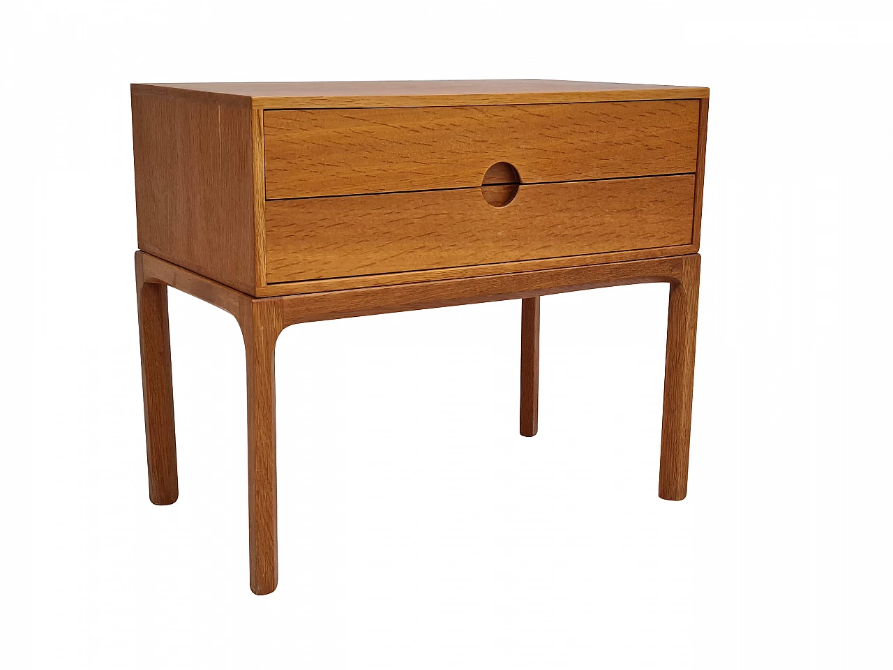Cassettiera 384 di Kai Kristiansen in legno di quercia, anni '70 1290050