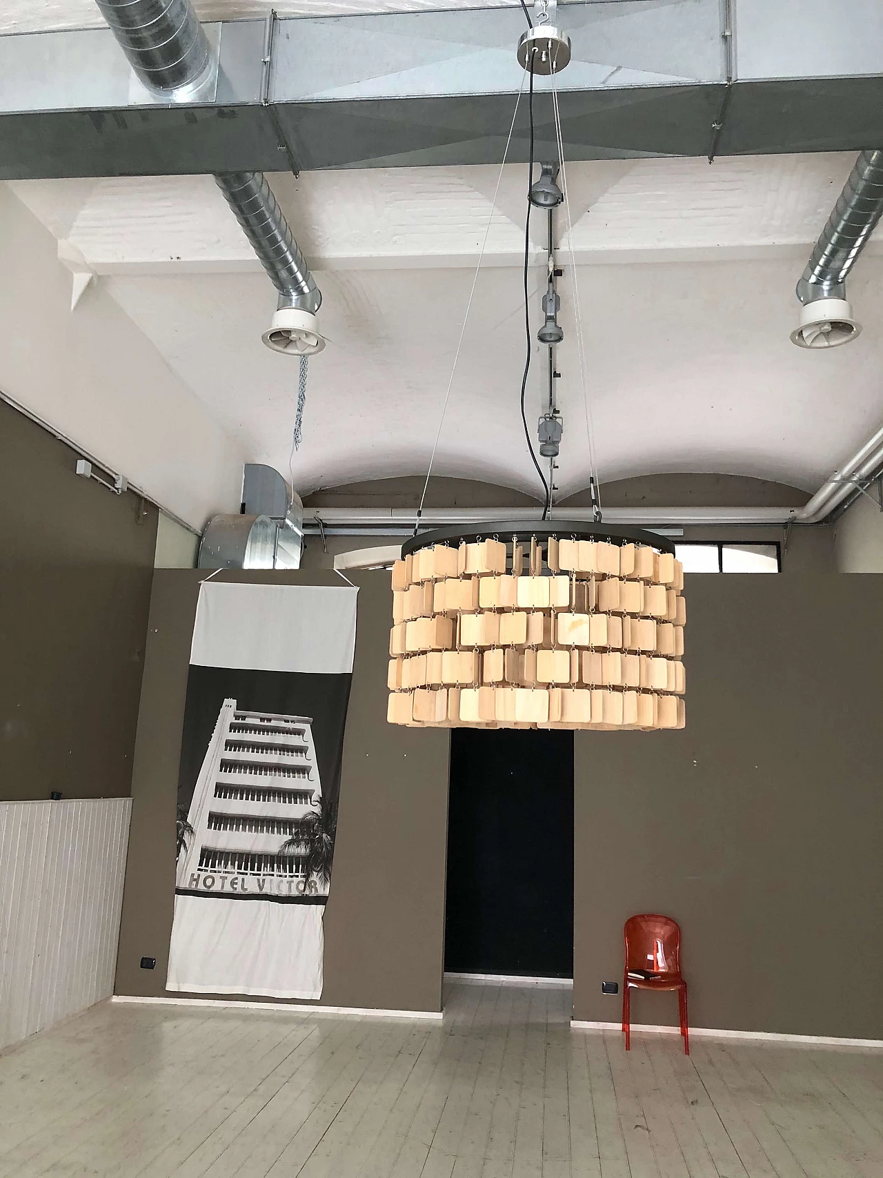 Lampadario in legno di Flamant, inizi 2000 1302316