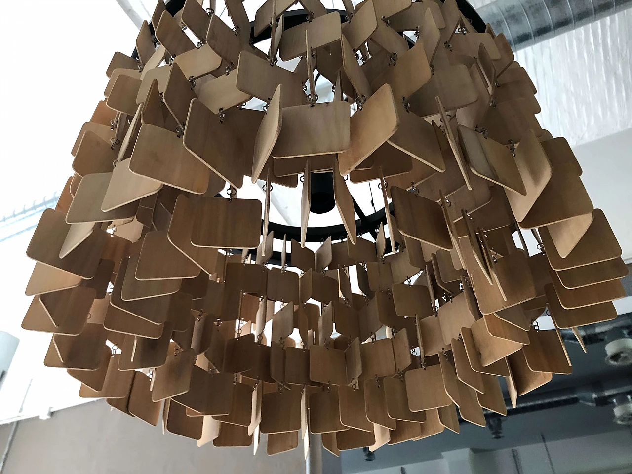 Wooden chandelier by Flamant, early 2000s 1302318