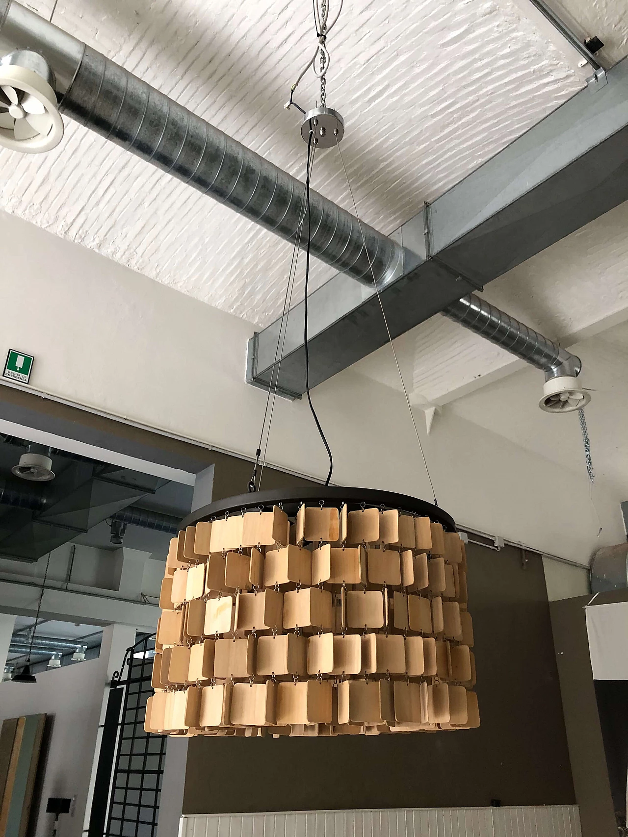 Lampadario in legno di Flamant, inizi 2000 1302319