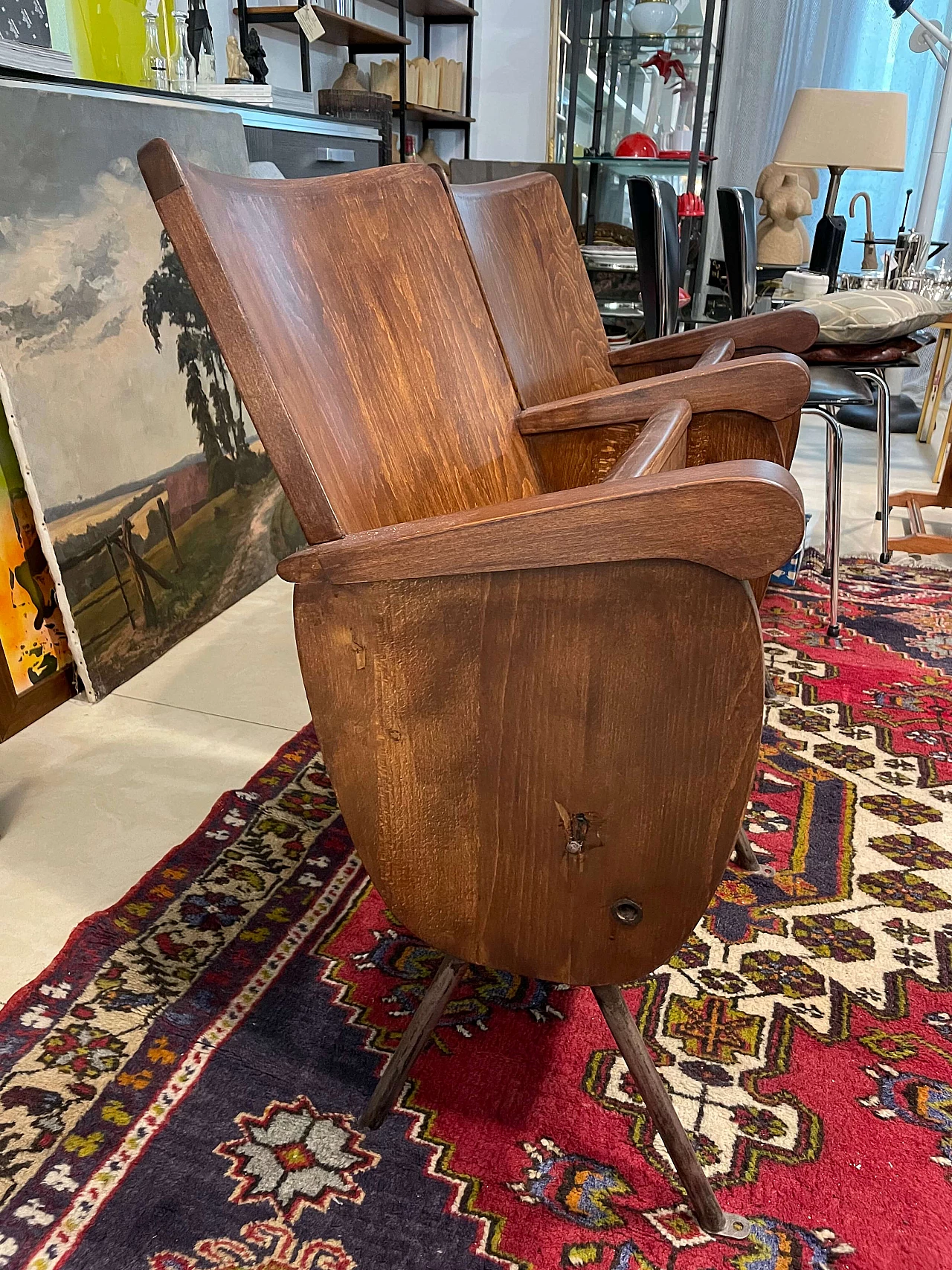 Pair of cinema chairs, 60s 1302799