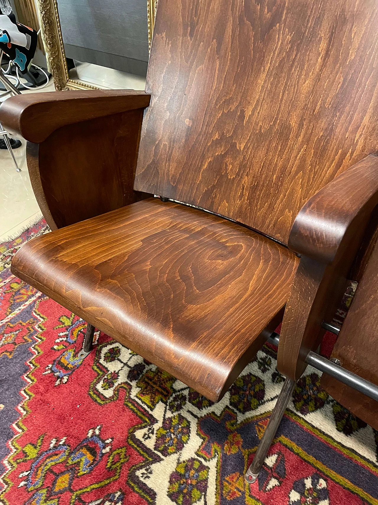 Pair of cinema chairs, 60s 1302800