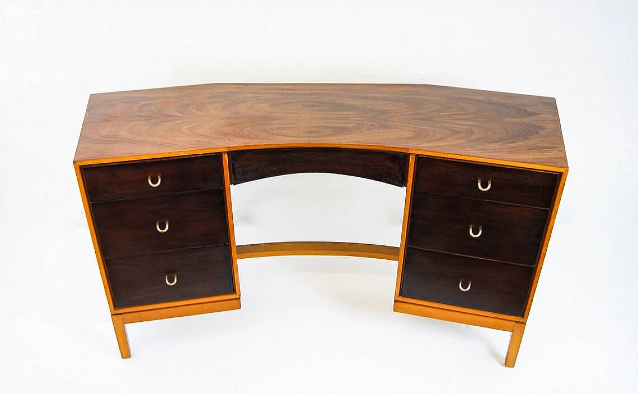 Desk or dresser in walnut, rosewood and brass by John & Sylvia Reid for Stag, 60s 1302916