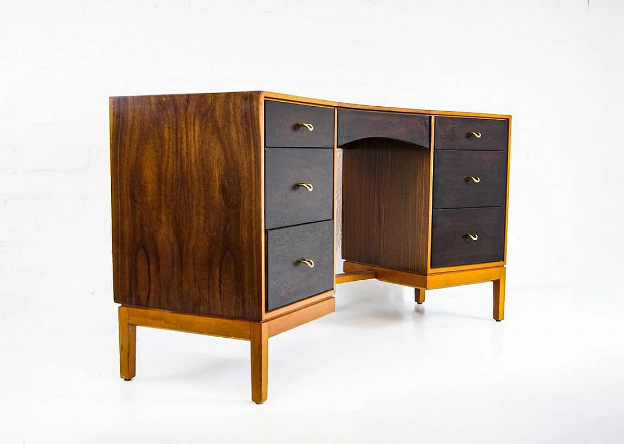 Desk or dresser in walnut, rosewood and brass by John & Sylvia Reid for Stag, 60s 1302918