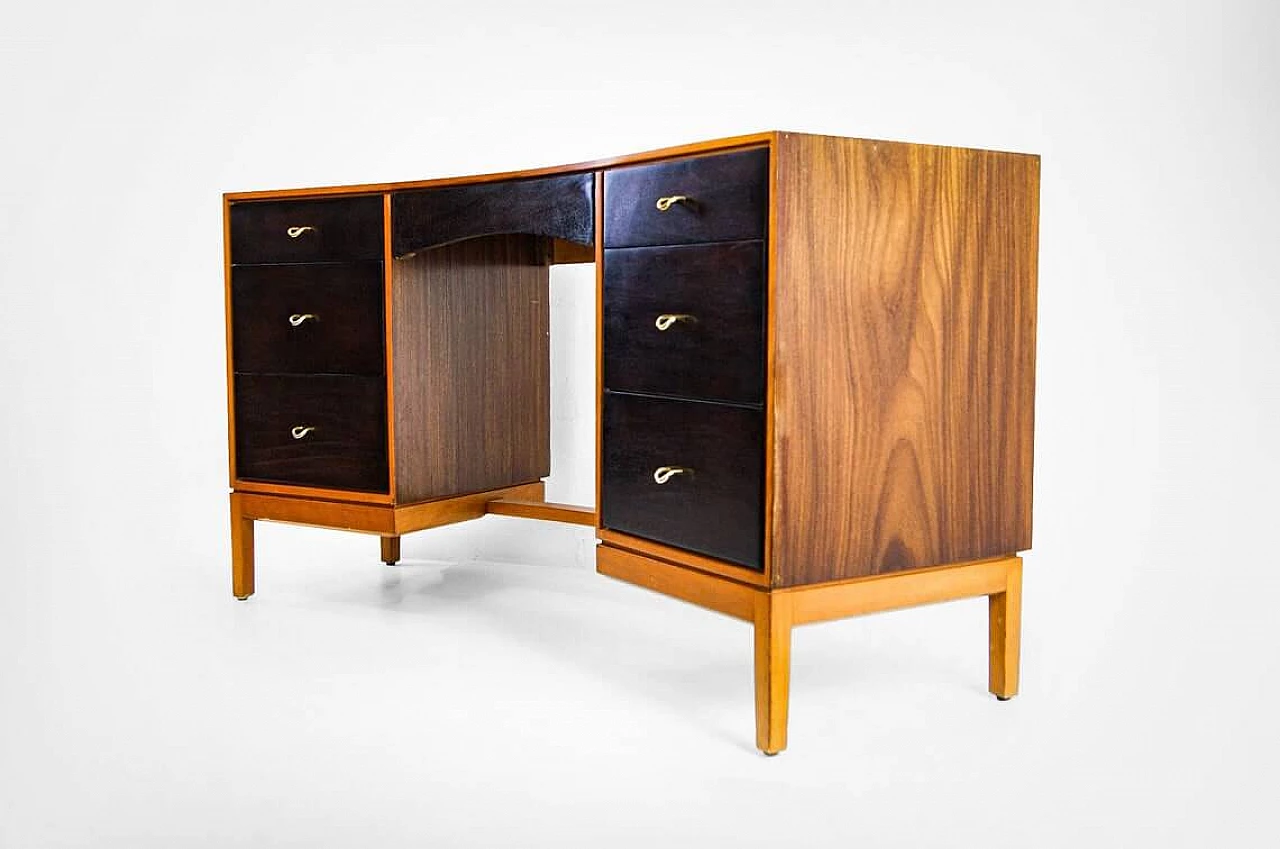 Desk or dresser in walnut, rosewood and brass by John & Sylvia Reid for Stag, 60s 1302920