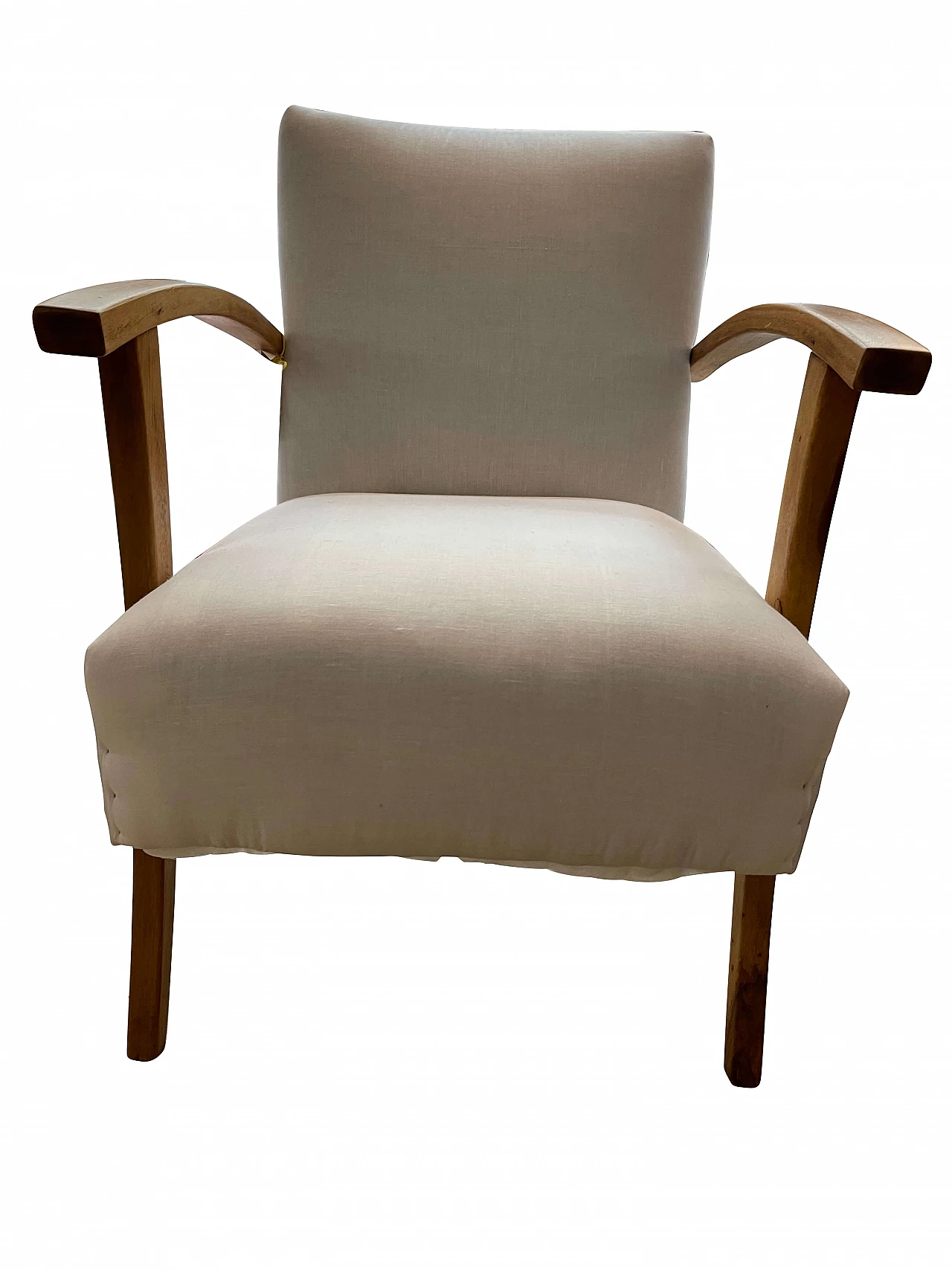 6 Wooden armchairs with armrests, 70s 1303009