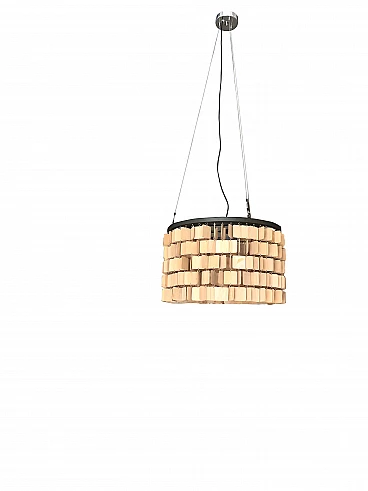 Wooden chandelier by Flamant, early 2000s