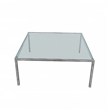 Luar coffee table in steel chromed and glass by Ross Littell for ICF, 70s