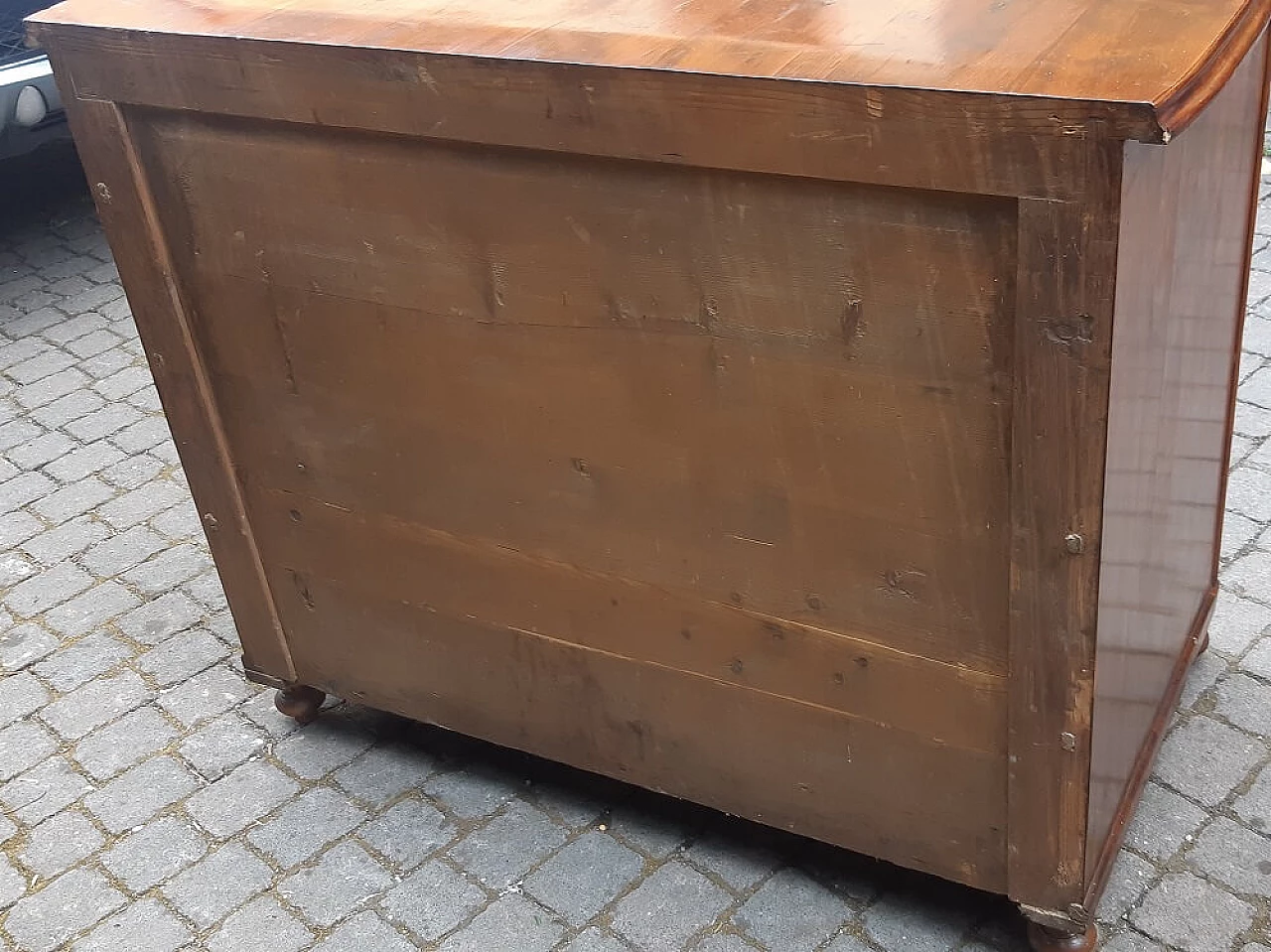 Cassettiera lastronata in noce, '800 1303171