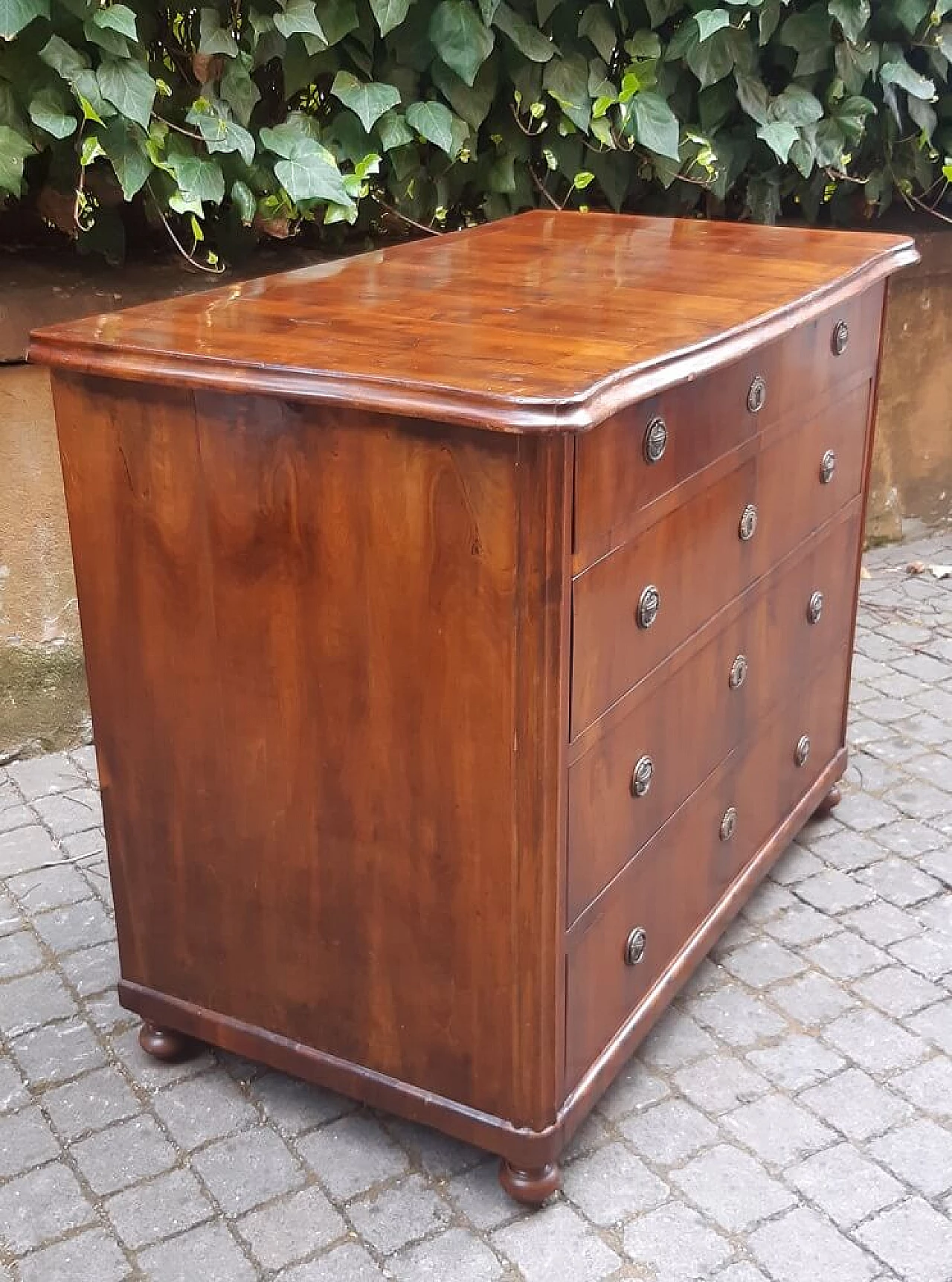 Cassettiera lastronata in noce, '800 1303174