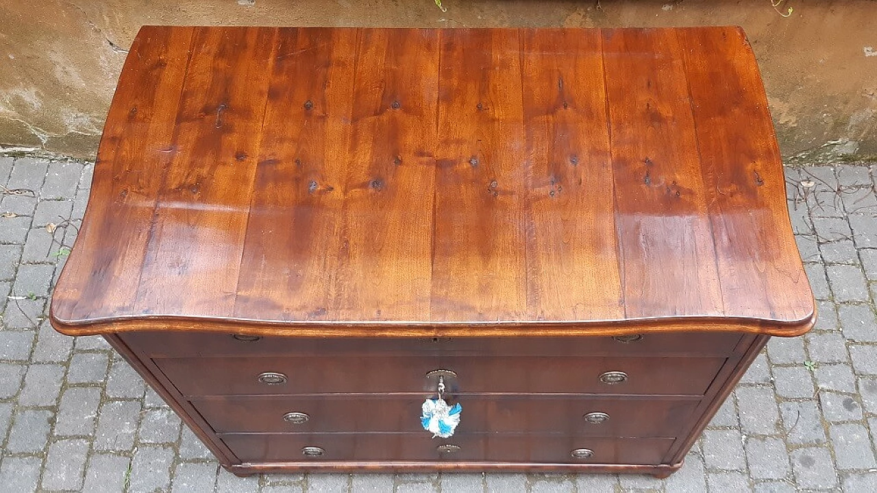 Cassettiera lastronata in noce, '800 1303175