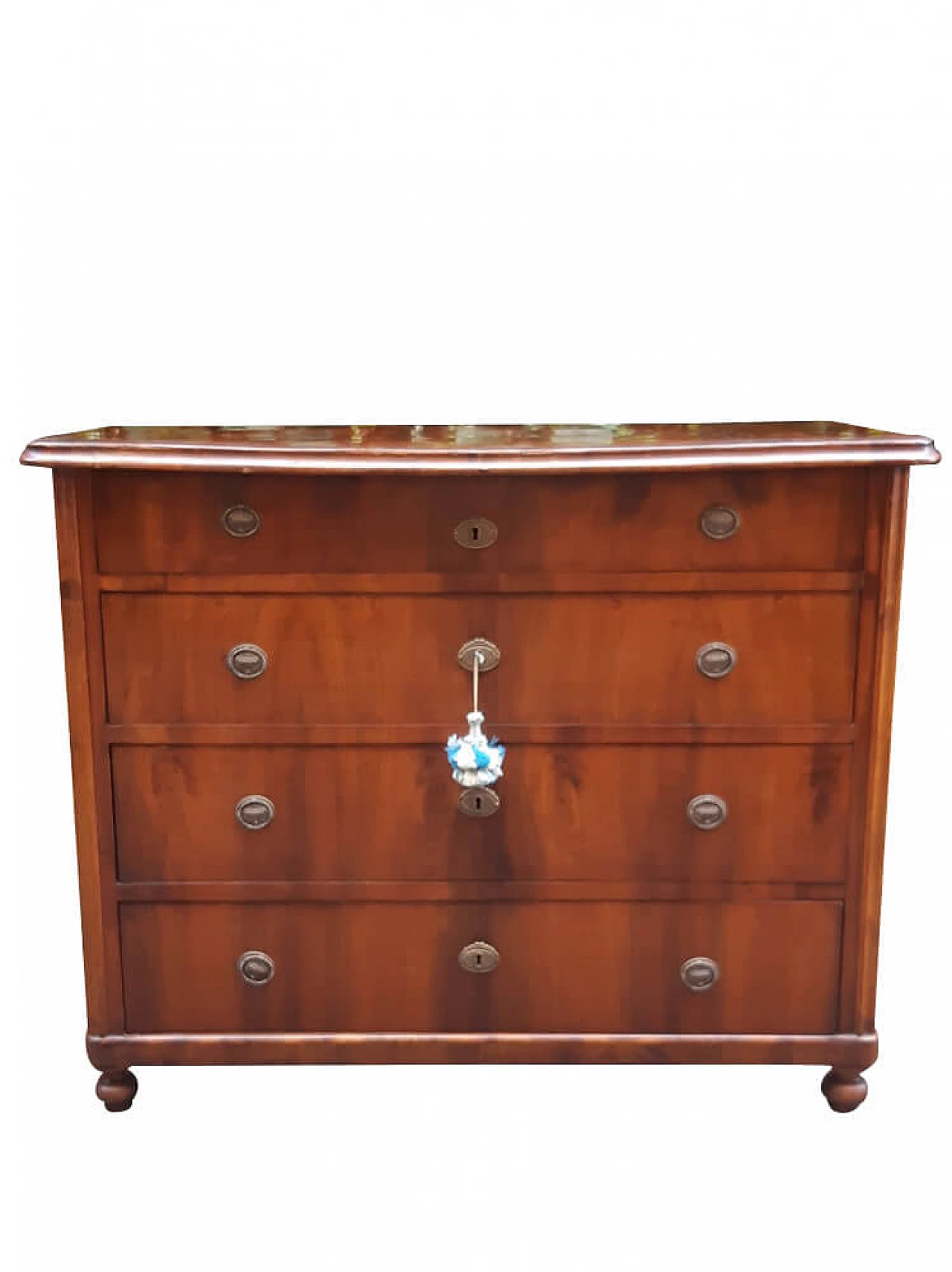 Cassettiera lastronata in noce, '800 1303647