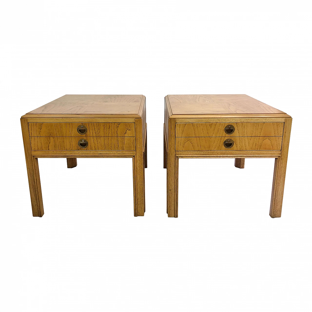 Pair of Accolade walnut bedside tables by Drexel, 1970s 1304225