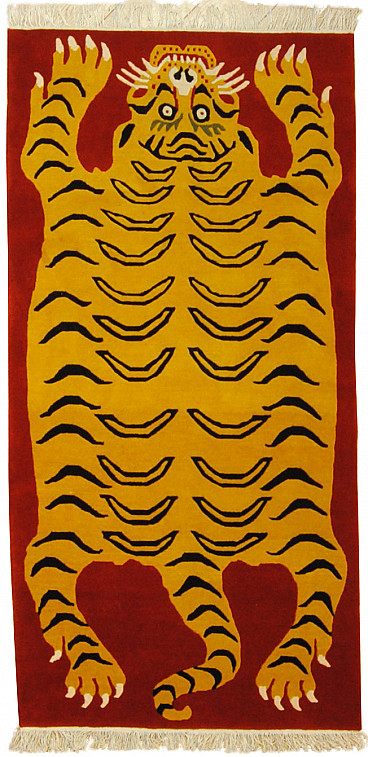 Hand-knotted Tibetan rug