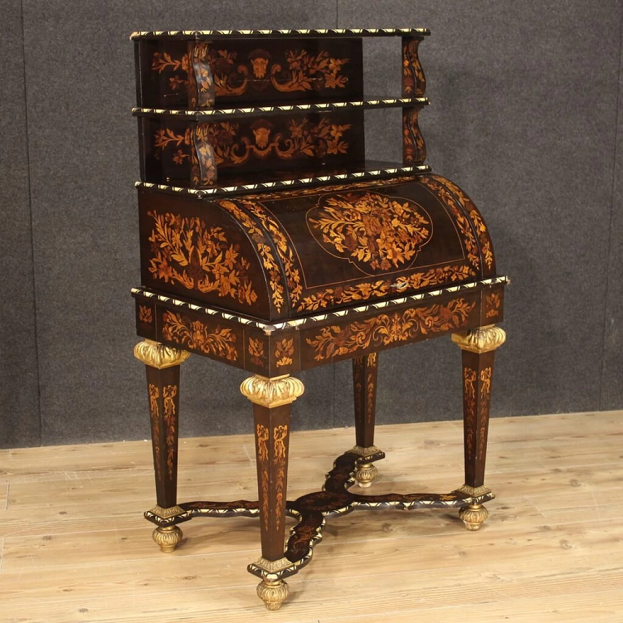 Inlaid French writing desk in Napoleon III style, early 20th century 1304407