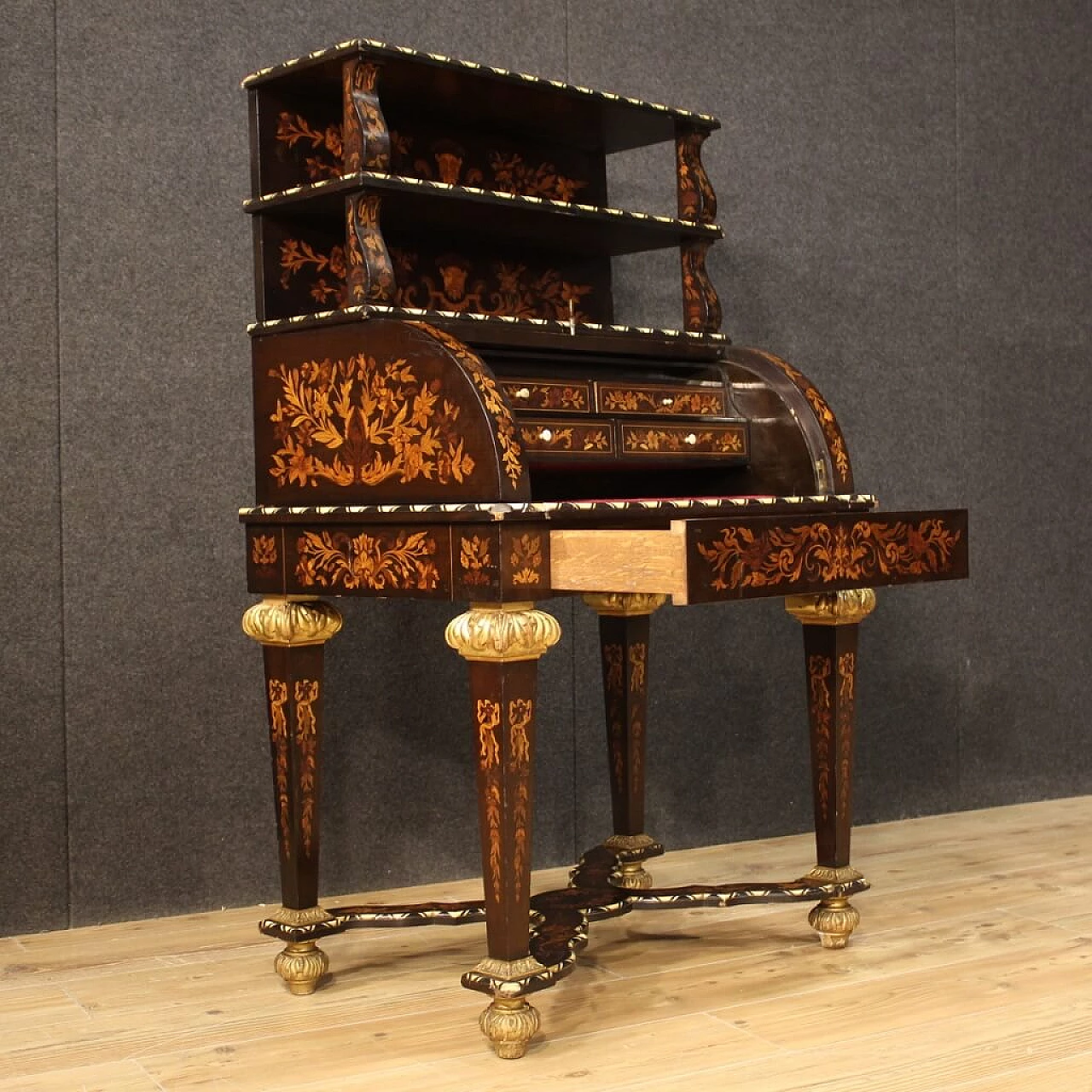 Inlaid French writing desk in Napoleon III style, early 20th century 1304417