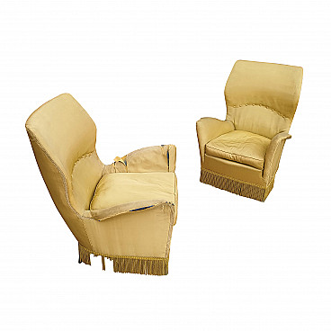 Pair of armchairs attributed to Gio Ponti for Isa Bergamo, 1950s