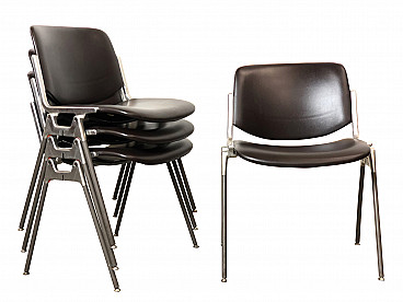 4 DSC 106 chairs by Giancarlo Piretti for Anonima Castelli, 1960s