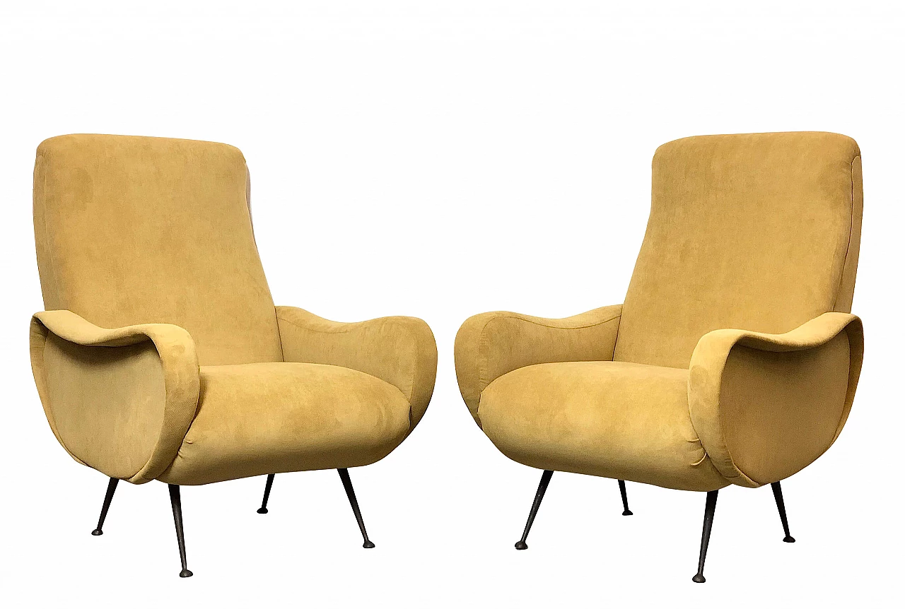 Pair of Lady style armchairs by Marco Zanuso, 1950s 1304646