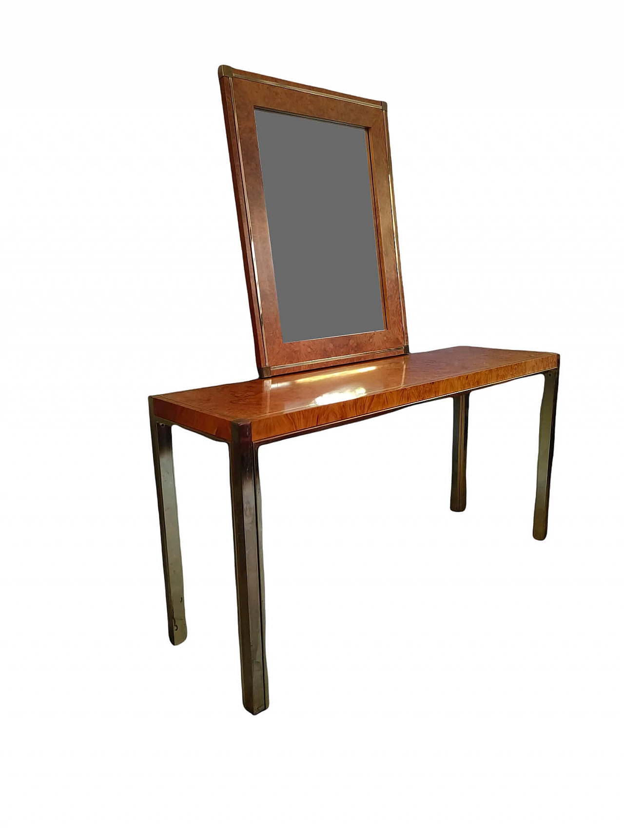 Console table with mirror attributed to Willy Rizzo, 1970s 1304858