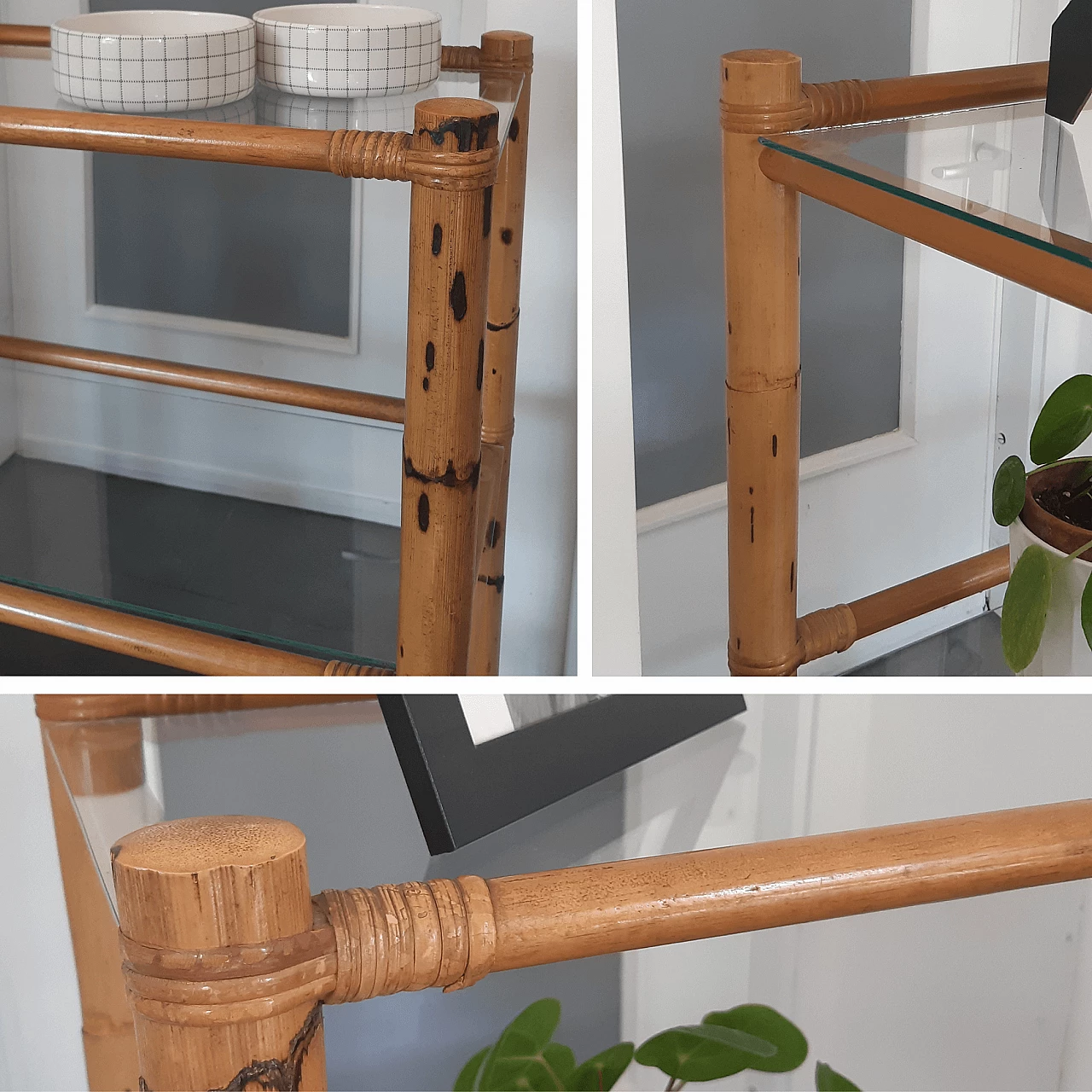 Libreria in bambù, anni '70 1304898