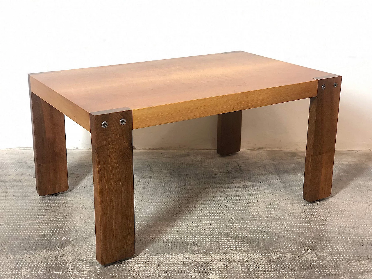 Coffee table in beech and walnut, 1960s 1305197