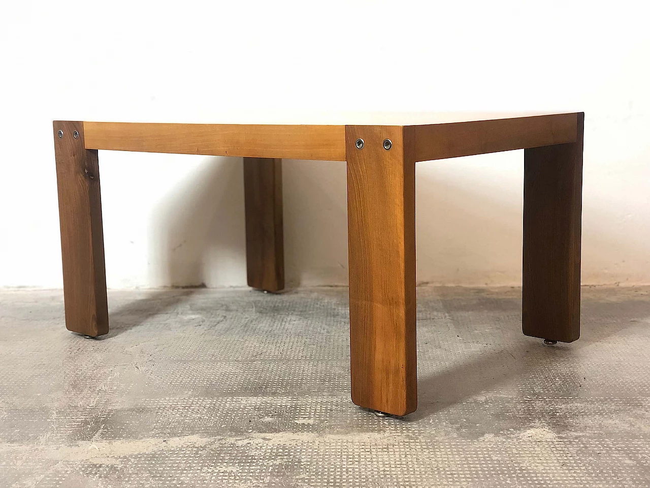 Coffee table in beech and walnut, 1960s 1305206