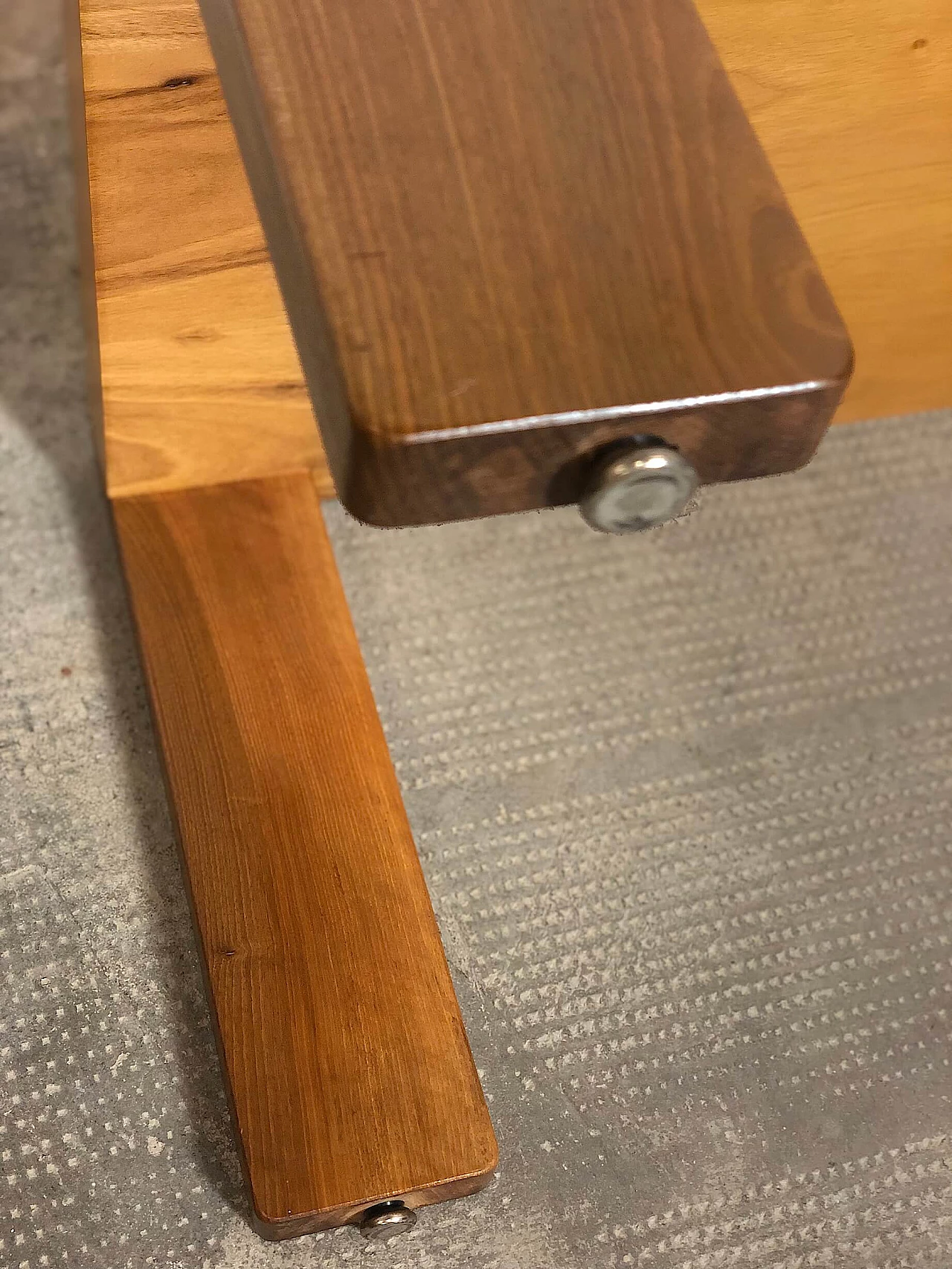 Coffee table in beech and walnut, 1960s 1305218