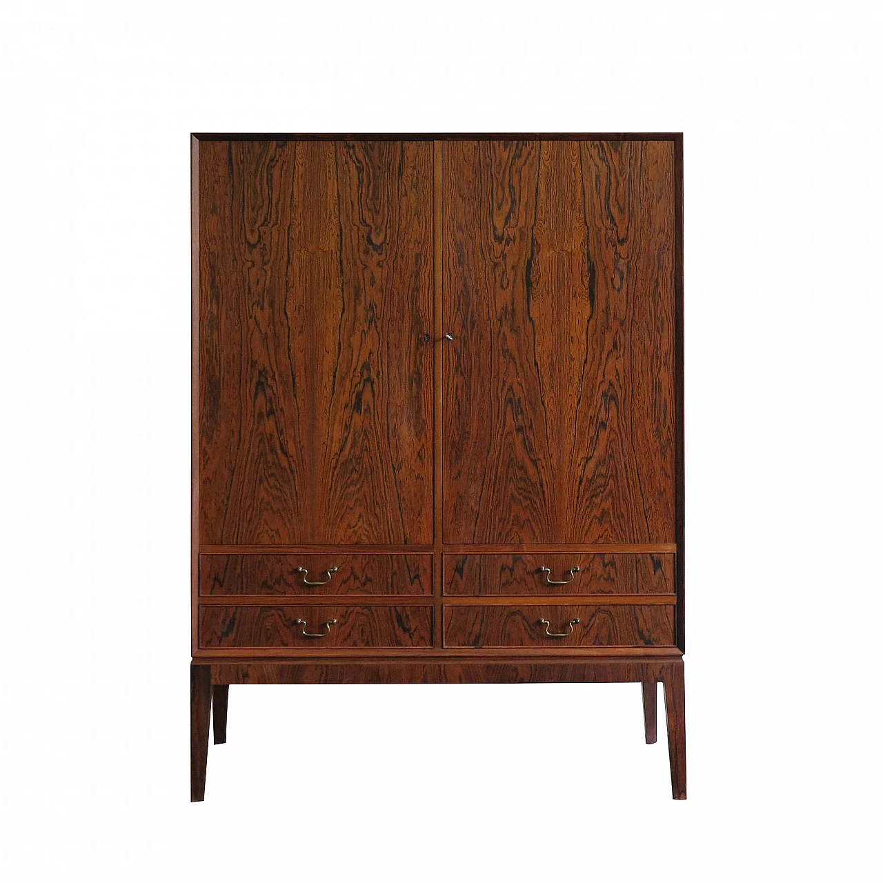 Cabinet in palissandro con scomparti interni, Danimarca, anni '50 1305437