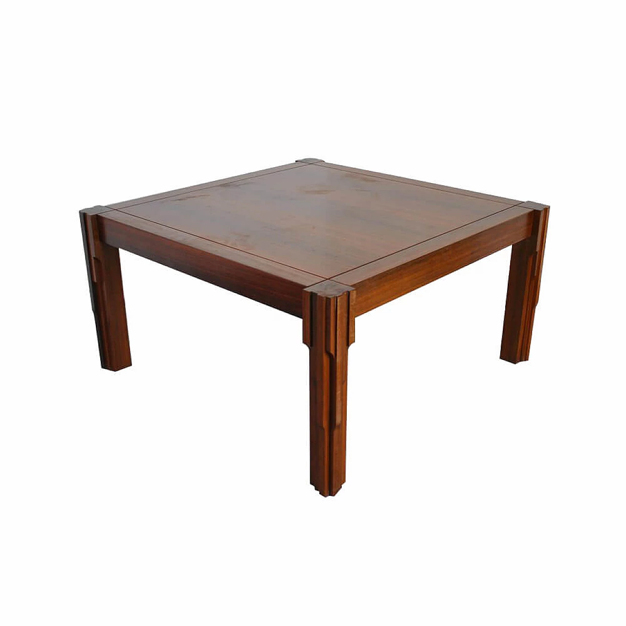 Square table in walnut by Luciano Frigerio for Frigerio di Desio, 70s 1305600