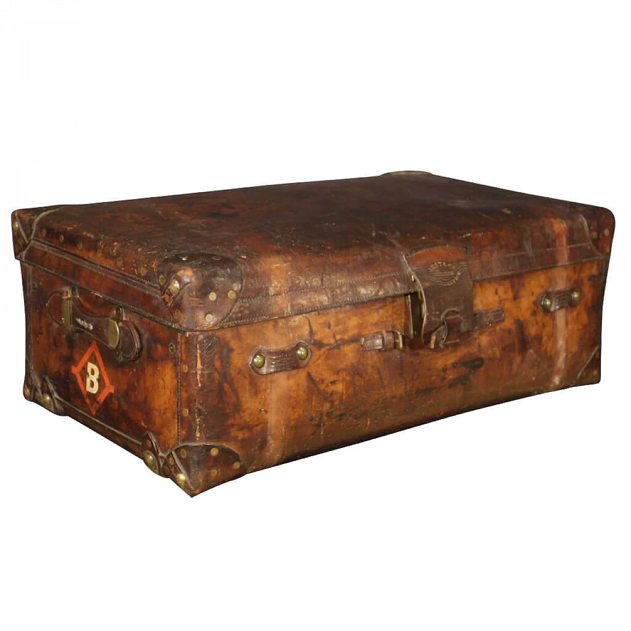 English leather suitcase by F. Best & Co., early 20th century 1305760
