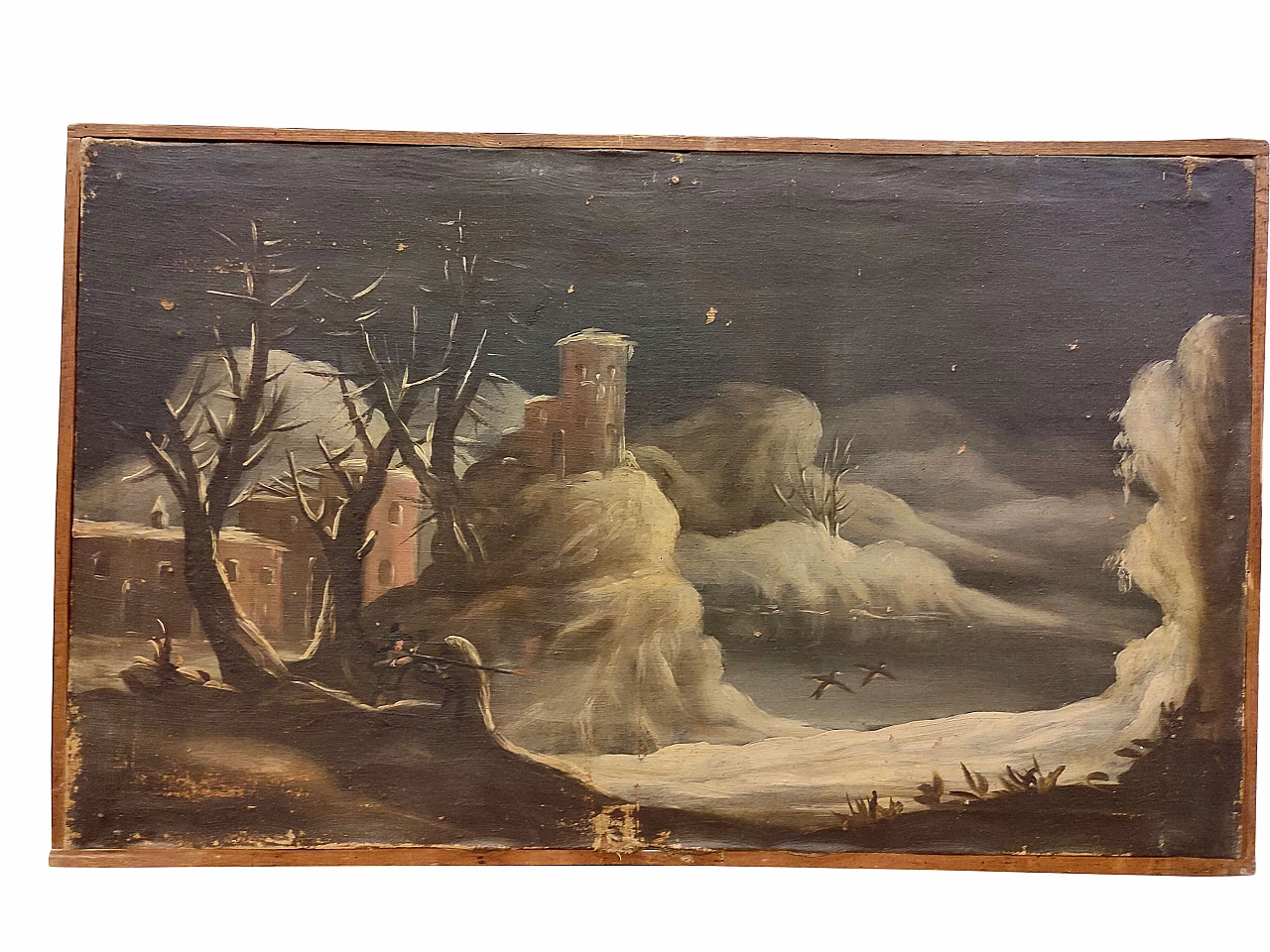 4 Landscapes with figures, oils on canvas, 18th century 1305769