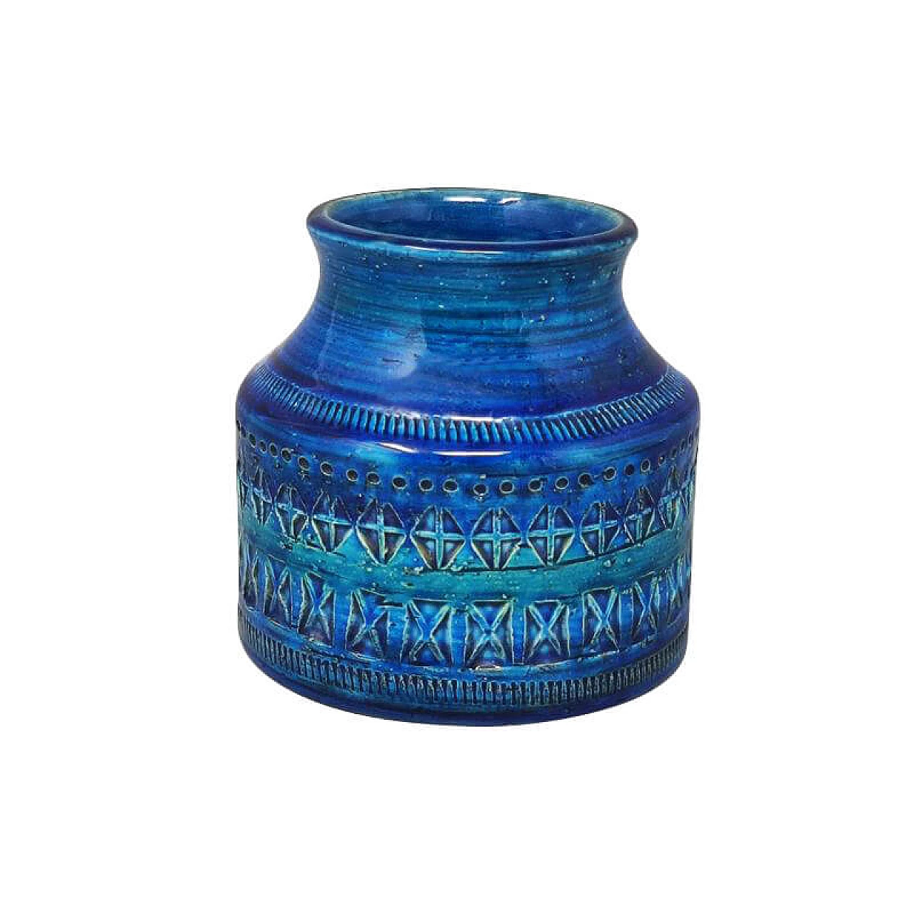 Vaso di Aldo Londi per Bitossi della collezione Blue Rimini, anni '60 1306383