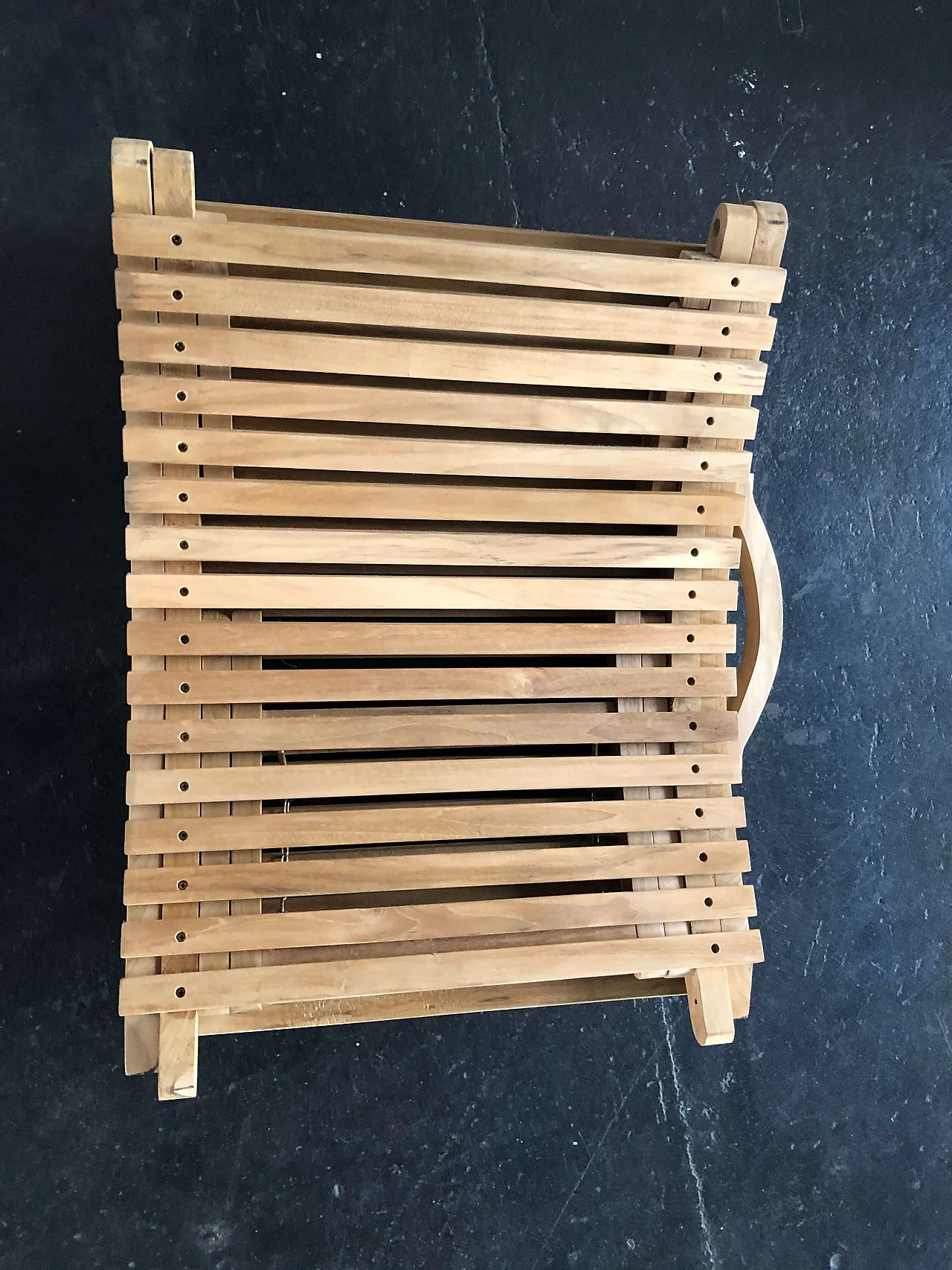 Folding wooden chaise longue 1306637