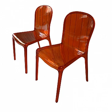 3 Sedie impilabili in acrilico