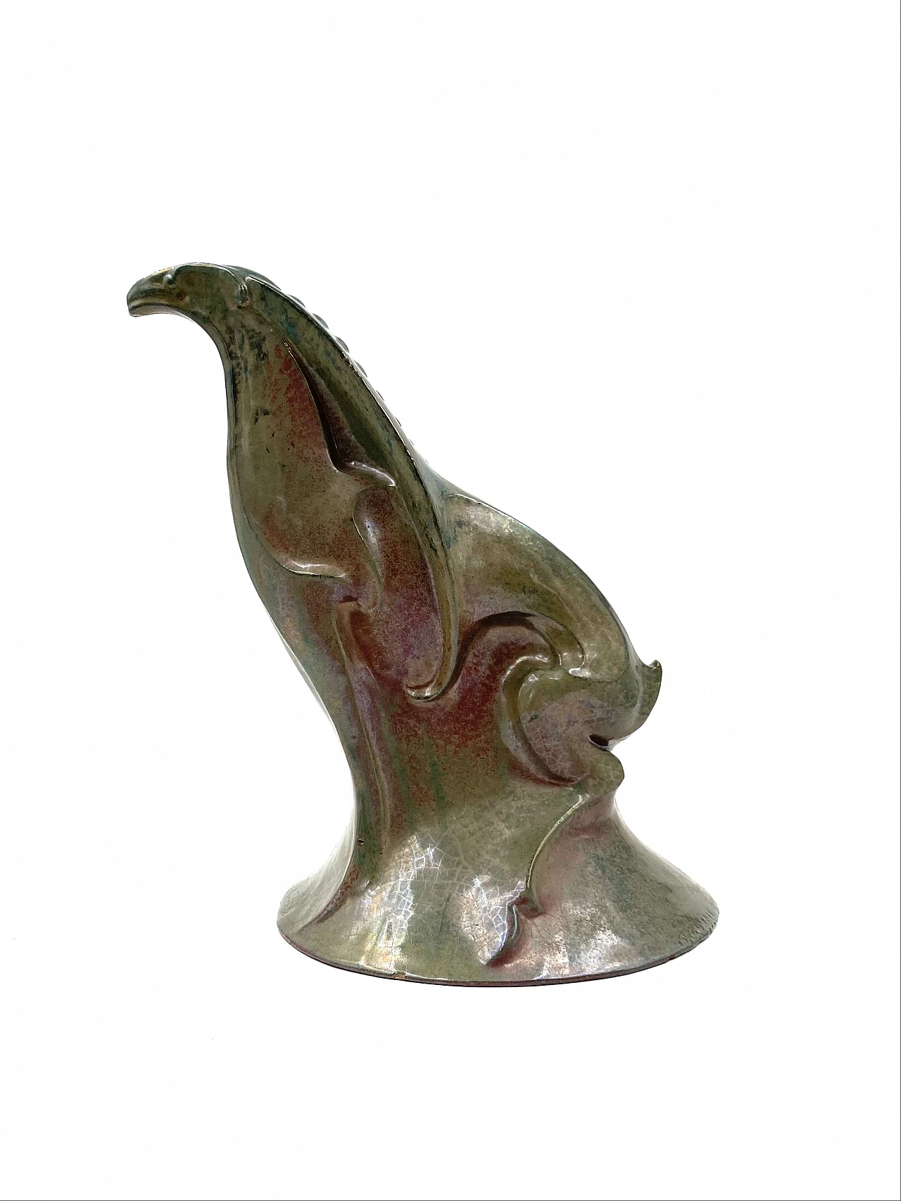 A. Chini, Créature Fantastique, craquelé ceramic sculpture, 1930s 1306769