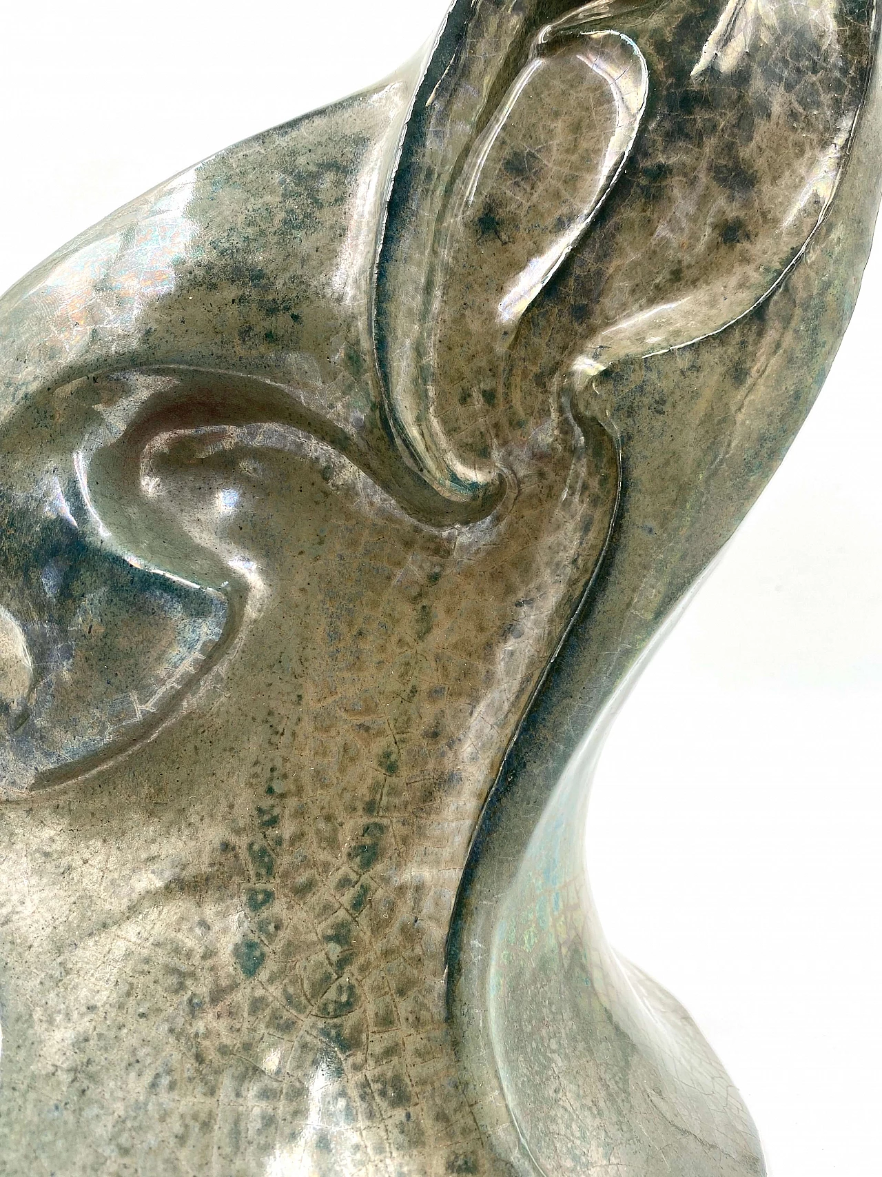 A. Chini, Créature Fantastique, craquelé ceramic sculpture, 1930s 1306777