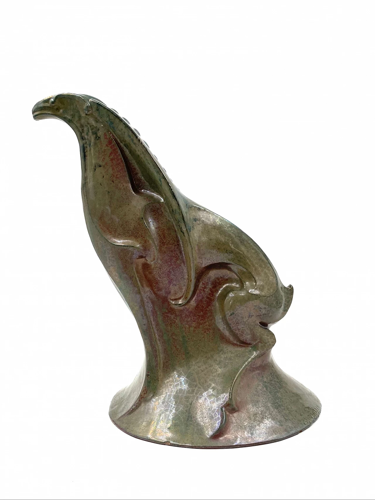 A. Chini, Créature Fantastique, craquelé ceramic sculpture, 1930s 1306779