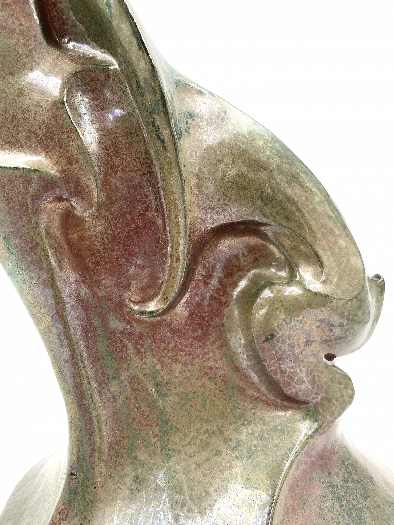 A. Chini, Créature Fantastique, craquelé ceramic sculpture, 1930s 1306781