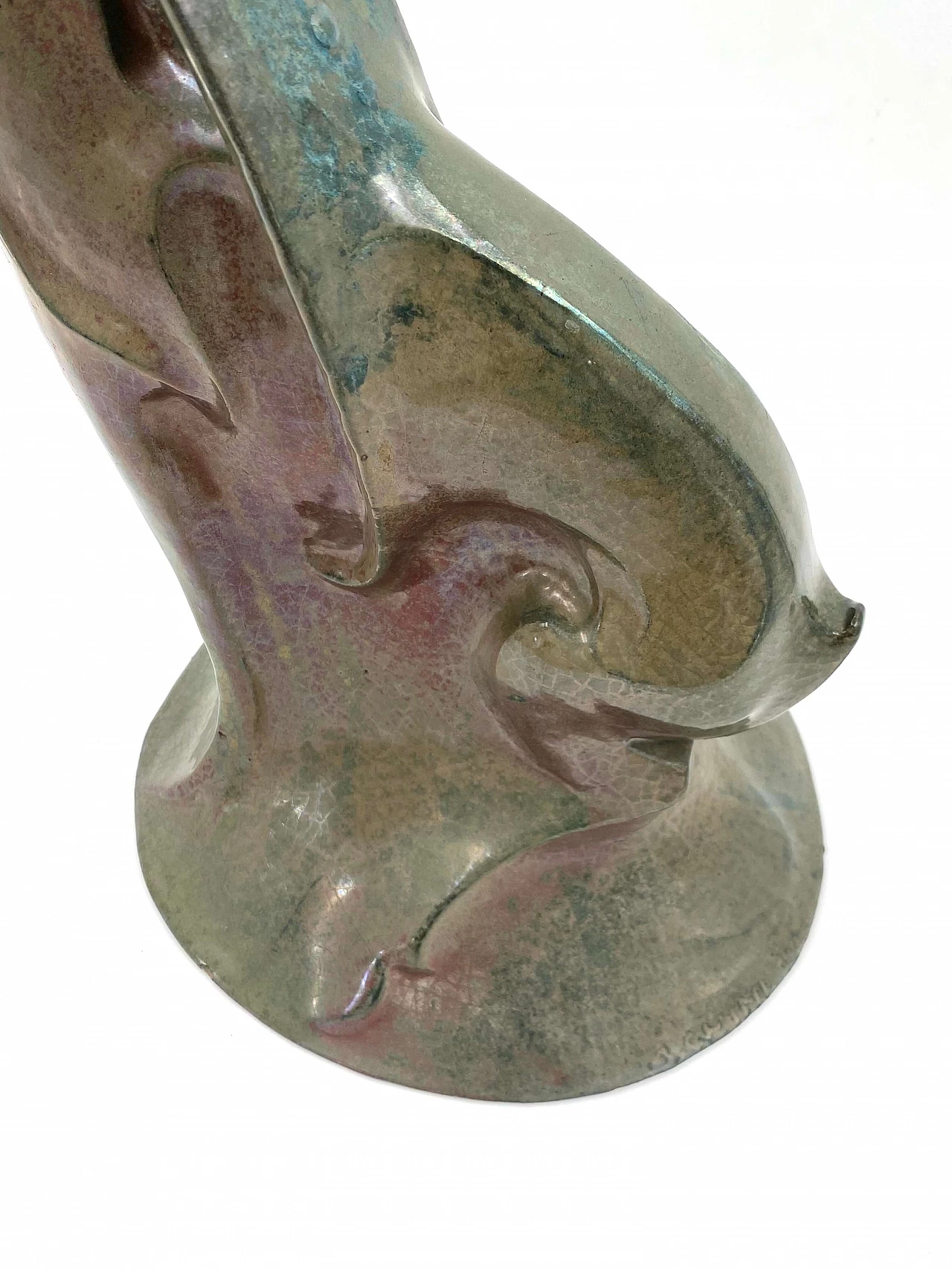 A. Chini, Créature Fantastique, craquelé ceramic sculpture, 1930s 1306786