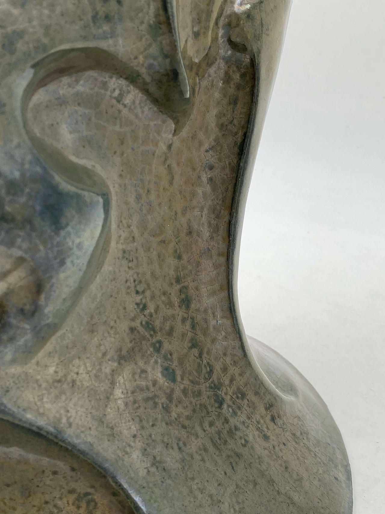 A. Chini, Créature Fantastique, craquelé ceramic sculpture, 1930s 1306790