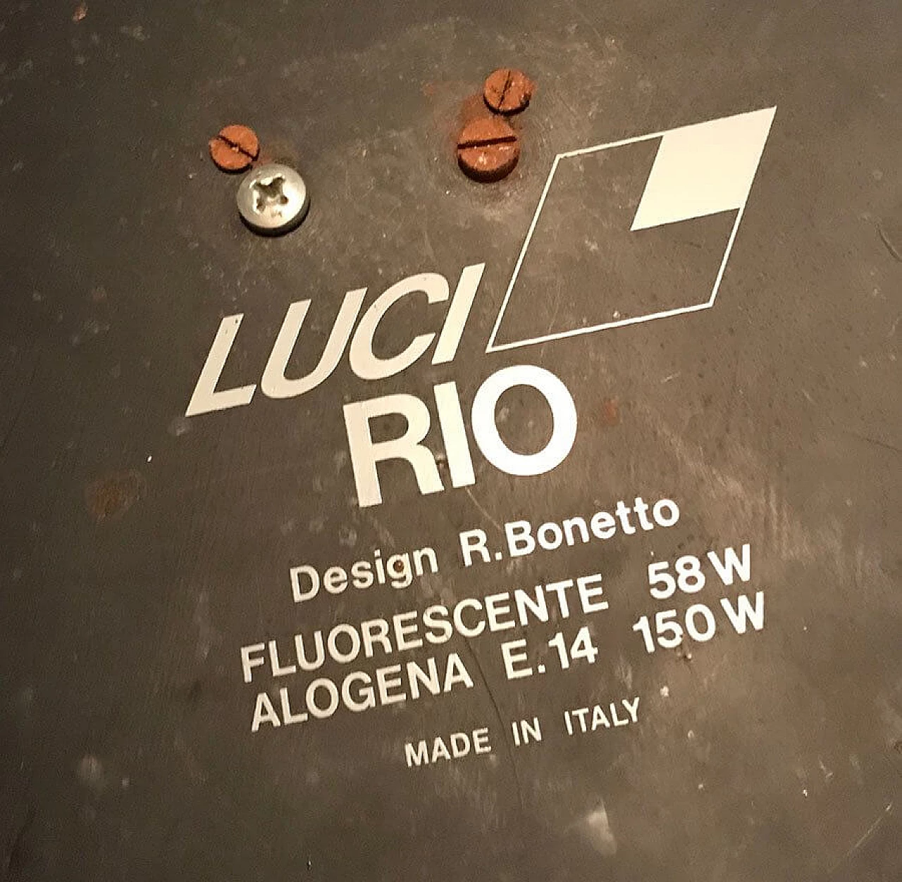 Rio floor lamp in metal and aluminium by Rodolfo Bonetto for Luci, 80s 1306969