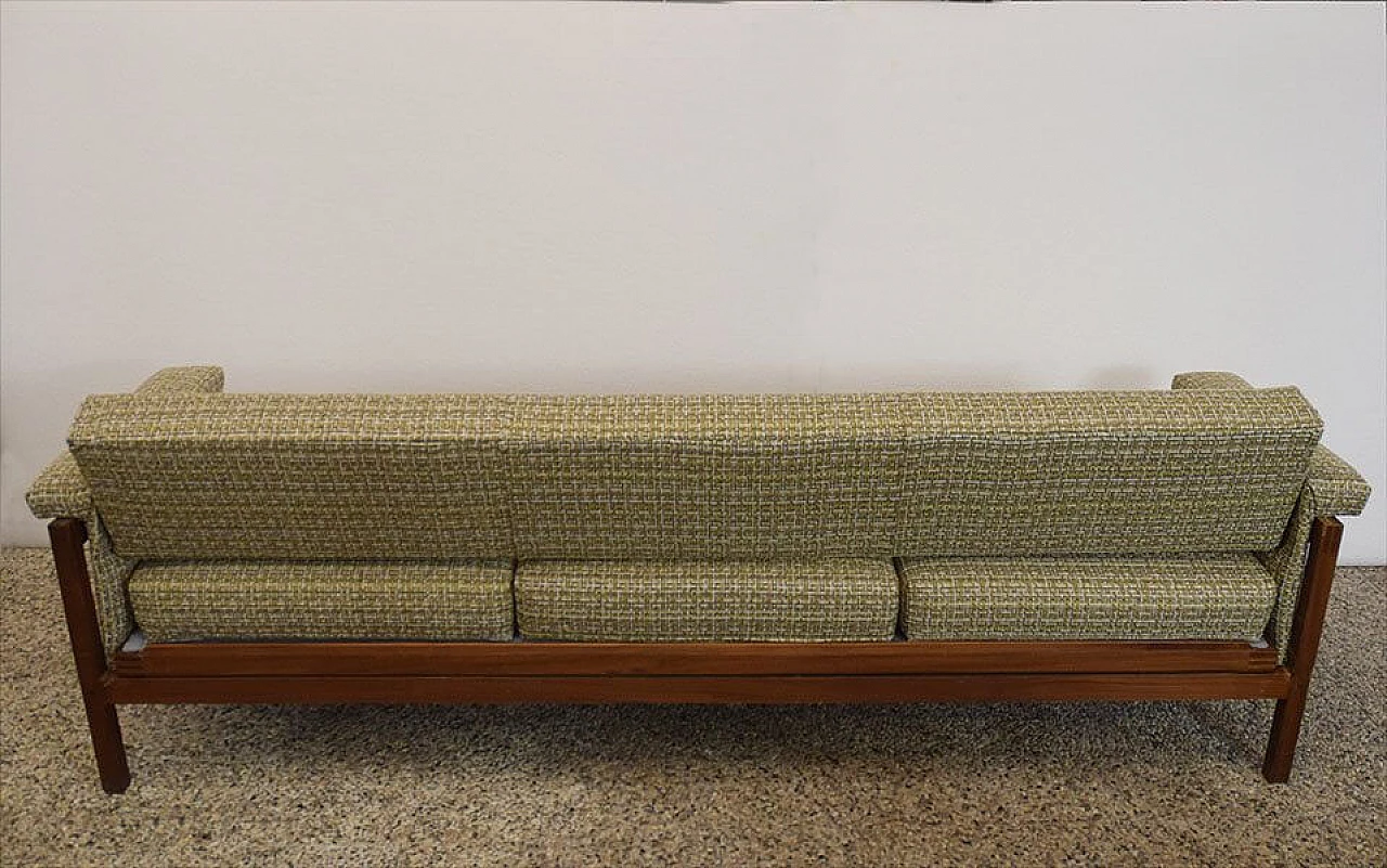 Scandinavian sofa bed in rosewood and fabric, 60s 1307077
